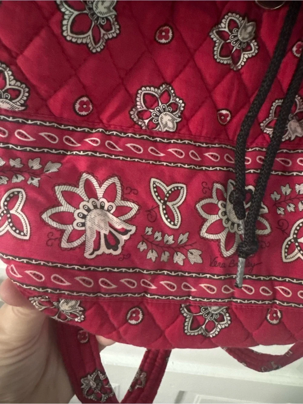 Vintage Vera Bradley Backpack in Retired Red Bandana Pattern